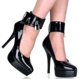 Negro Charol 13,5 cm INDULGE-534 Plataforma Zapatos de Saln