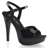 Negro Charol 13 cm COCKTAIL-509 Plataforma Sandalias Tacn Mujer