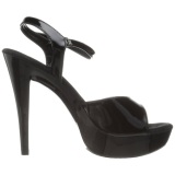 Negro Charol 13 cm COCKTAIL-509 Plataforma Sandalias Tacn Mujer