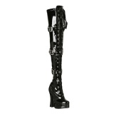 Negro Charol 13 cm ELECTRA-3028 over knee botas altas con tacn