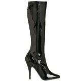 Negro Charol 13 cm SEDUCE-2000 Botas de mujer para Hombres