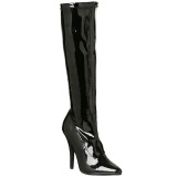 Negro Charol 13 cm SEDUCE-2000 Botas de mujer para Hombres