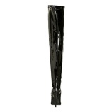 Negro Charol 13 cm SEDUCE-3000 over knee botas altas con tacn