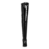 Negro Charol 13 cm SEDUCE-3000 over knee botas altas con tacn