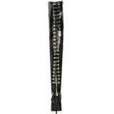 Negro Charol 13 cm SEDUCE-3063 over knee botas altas con tacn