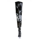 Negro Charol 13 cm SEDUCE-4010 over knee botas altas con tacn