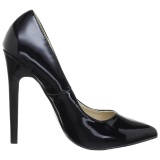 Negro Charol 13 cm SEXY-20 zapatos tacn de aguja puntiagudos