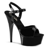 Negro Charol 15 cm CAPTIVA-609 Plataforma Tacones de Aguja