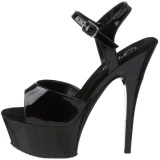 Negro Charol 15 cm CAPTIVA-609 Plataforma Tacones de Aguja