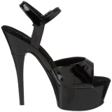 Negro Charol 15 cm CAPTIVA-609 Plataforma Tacones de Aguja