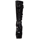 Negro Charol 15 cm DELIGHT-600-49 gladiador botas de mujer tacn altos