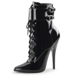 Negro Charol 15 cm DOMINA-1023 Botines de mujer para Hombres