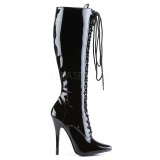 Negro Charol 15 cm DOMINA-2020 Botas de mujer para Hombres