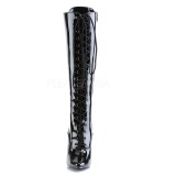 Negro Charol 15 cm DOMINA-2020 Botas de mujer para Hombres