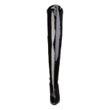 Negro Charol 15 cm DOMINA-3000 Largas Botas Altas para Hombres