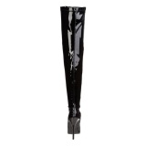 Negro Charol 15 cm DOMINA-3000 over knee botas altas con tacn