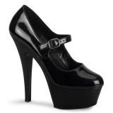 Negro Charol 15 cm KISS-280 Zapatos de tacn altos mujer