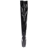 Negro Charol 15 cm KISS-3000 Botas de mujer hasta la rodilla