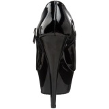 Negro Charol 15 cm PLEASER DELIGHT-687 Plataforma Zapatos de Saln