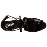 Negro Charol 15 cm Pleaser DELIGHT-612 Plataforma Zapatos de Saln