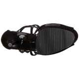 Negro Charol 15 cm Pleaser DELIGHT-612 Plataforma Zapatos de Saln