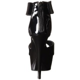 Negro Charol 15 cm Pleaser DELIGHT-670-3 Plataforma Tacones de Aguja