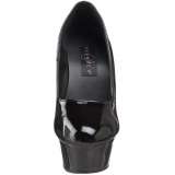 Negro Charol 15 cm Pleaser DELIGHT-685 Plataforma Zapatos de Saln