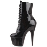 Negro Charol 18 cm ADORE-1020 botines mujer con plataforma