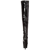 Negro Charol 18 cm ADORE-3050 Botas de mujer hasta la rodilla