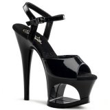 Negro Charol 18 cm Pleaser MOON-709 Plataforma Tacones de Aguja