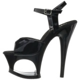 Negro Charol 18 cm Pleaser MOON-709 Plataforma Tacones de Aguja