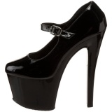 Negro Charol 18 cm Pleaser SKY-387 Plataforma Zapatos de Saln