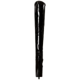 Negro Charol 20 cm PLEASER FLAMINGO-3000 Botas Over Knee Plataforma