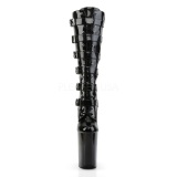 Negro Charol 23 cm Pleaser INFINITY-2049 Plataforma Botas Media