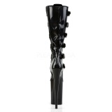 Negro Charol 23 cm Pleaser INFINITY-2049 Plataforma Botas Media