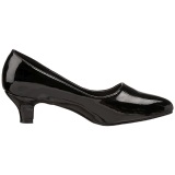 Negro Charol 5 cm FAB-420W zapatos de saln tacn bajo