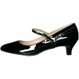 Negro Charol 5 cm FAB-425 zapatos de saln tallas grandes