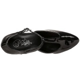 Negro Charol 8 cm DIVINE-415W Zapatos de Saln para Hombres