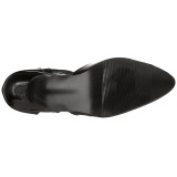 Negro Charol 8 cm DIVINE-415W Zapatos de Saln para Hombres