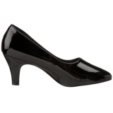 Negro Charol 8 cm DIVINE-420W zapatos de saln tacn bajo