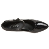 Negro Charol 8 cm DIVINE-440 Zapatos de Saln para Hombres