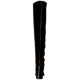 Negro Charol 8 cm GOGO-3000 Largas Botas Altas para Hombres