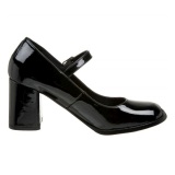 Negro Charol 8 cm GOGO-50 Zapatos de Saln