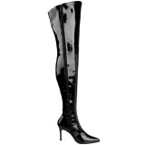 Negro Charol 9,5 cm LUST-3000 over knee botas altas con tacn