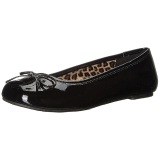 Negro Charol ANNA-01 zapatos de bailarinas tallas grandes