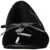 Negro Charol ANNA-01 zapatos de bailarinas tallas grandes