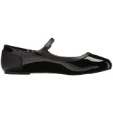 Negro Charol ANNA-02 zapatos de bailarinas tallas grandes