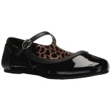 Negro Charol ANNA-02 zapatos de bailarinas tallas grandes