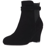 Negro Gamuza 7,5 cm KIMBERLY-102 botines tallas grandes