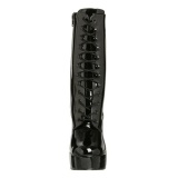 Negro Lacado 13 cm Pleaser ELECTRA-1020 Plataforma Botines Altos